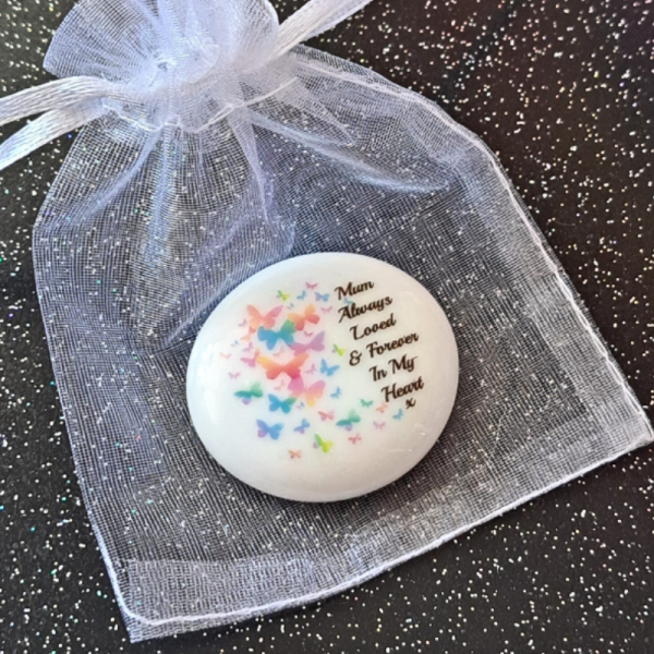 Mum & Dad Butterfly Pocket Hug Bereavement Pebble Family Loss Gift Keepsake Memorial Gift Parent Memory Pebble - Image 3
