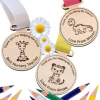 Cute animal Teacher medals