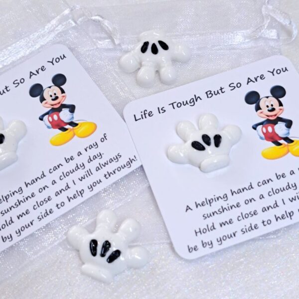 Disney Mickey Mouse Pocket Hug, Helping Hand Lucky Charm, Keep Me Close Good Luck Charm - Image 3