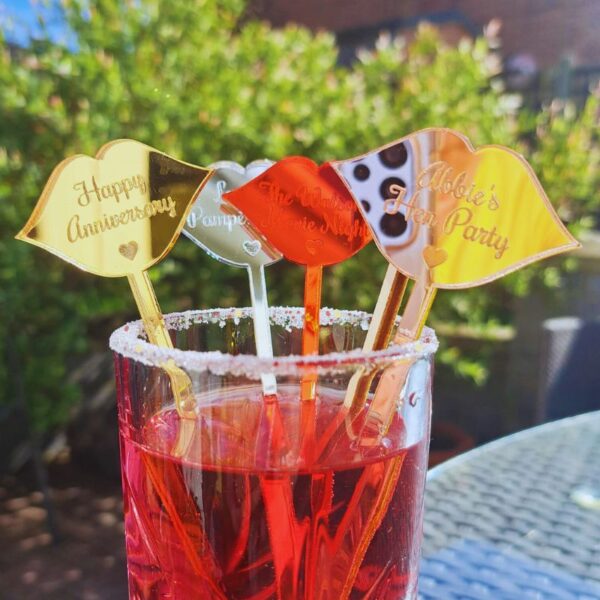 Lips Design Drink Stirrers