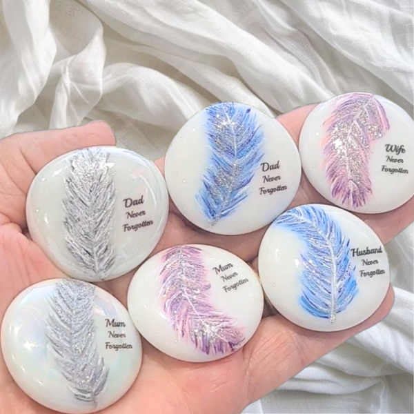 Feather Bereavement Hug Pebble