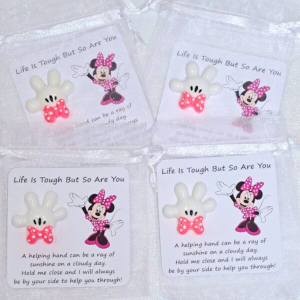 Disney Minnie Mouse Pocket Hug, Helping Hand Lucky Charm, Keep Me Close Good Luck Charm - Image 2
