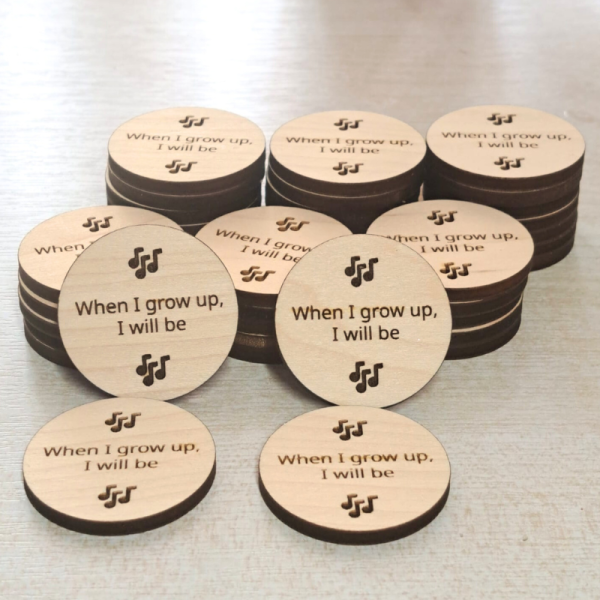 Personalised Wedding Favours Round Rustic Table Decorations, Wedding Drinks Tokens, Wooden Wedding Table Decor - Image 2