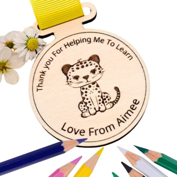Personalised Teacher Gifts, Thank You School Nursery Pre School Leaving Present, Teacher Medals - Image 4