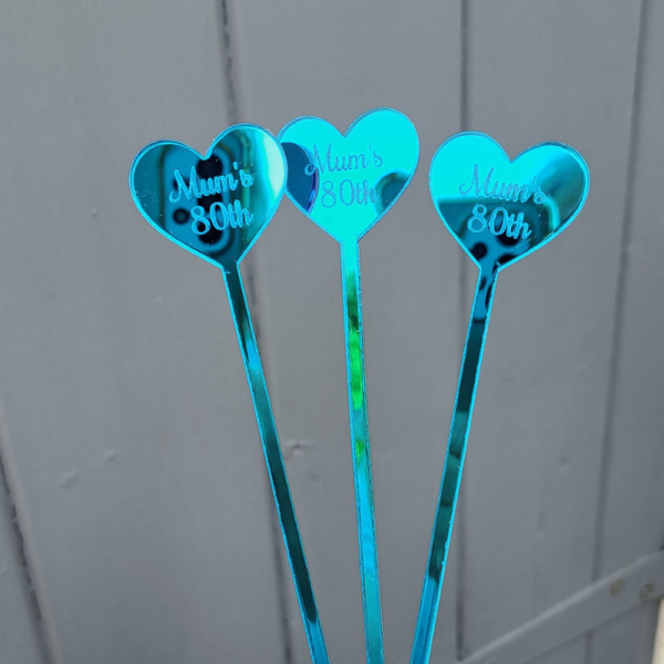 Personalised Wedding Drinks Stirrers, Birthday Drinks Stirrers, Barbecue Drink Stirrers, Hen Party Drinks Stirrers, Personalised Swizzle Sticks - Image 5