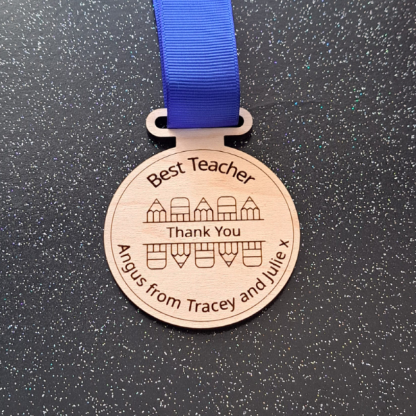 Best Teacher Personalised Gifts, Best Teacher Medals, End Of Term Teacher Presents - Image 2