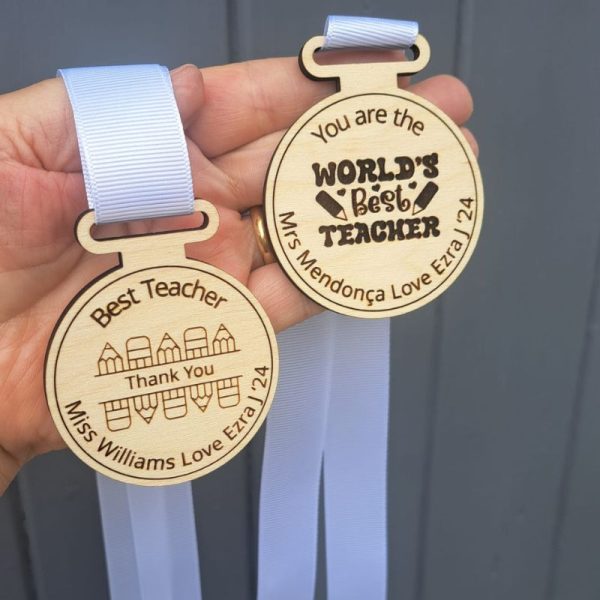 Best Teacher Personalised Gifts, Best Teacher Medals, End Of Term Teacher Presents - Image 4