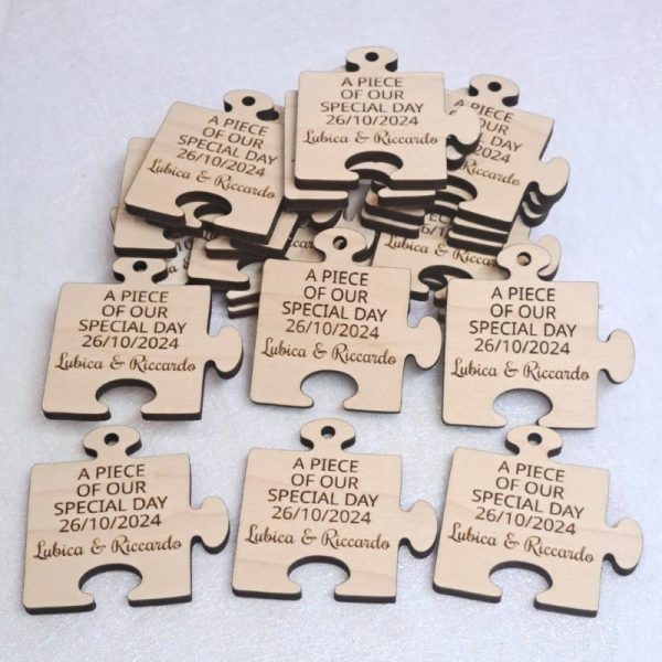 Personalised Wedding Favours Table Decorations, Wedding Drinks Tokens, Wooden Puzzle Wedding Table Decor, Party Favors, Anniversary Favours - Image 6
