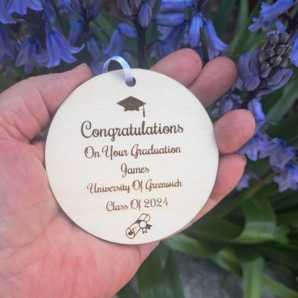 Graduation Keepsake, Engraved Personalised Graduation Gifts, Exam Congratulatiions Gifts For Him Her - Image 3