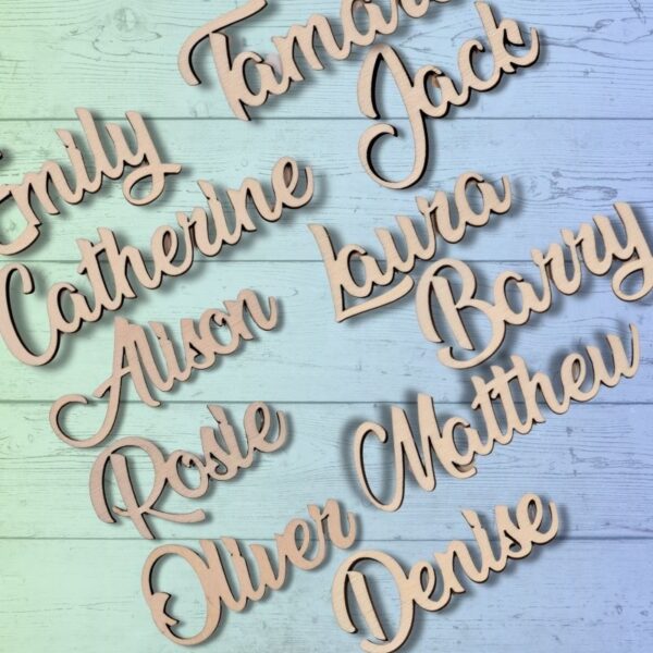 Personalised Wooden Wedding Table Names, Wedding Place Names, Wedding Table Decor, Wedding Cake Topper Names - Image 5