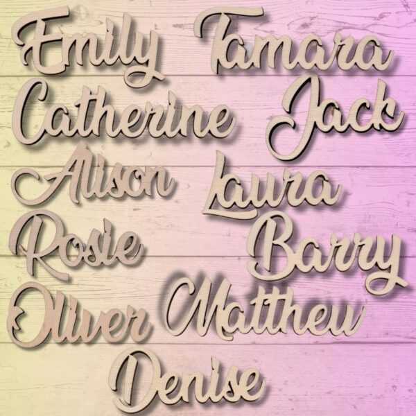 Personalised Wooden Wedding Table Names, Wedding Place Names, Wedding Table Decor, Wedding Cake Topper Names - Image 4