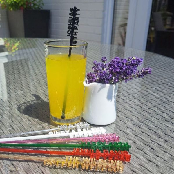 Personalised Drinks Stirrers, Party Stirrers, Birthday Drinks Stirrers, Wedding Drink Stirrers, Hen Party Drinks Stirrers, Anniversary - Image 2