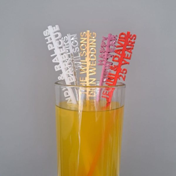 Personalised Drinks Stirrers, Party Stirrers, Birthday Drinks Stirrers, Wedding Drink Stirrers, Hen Party Drinks Stirrers, Anniversary - Image 7