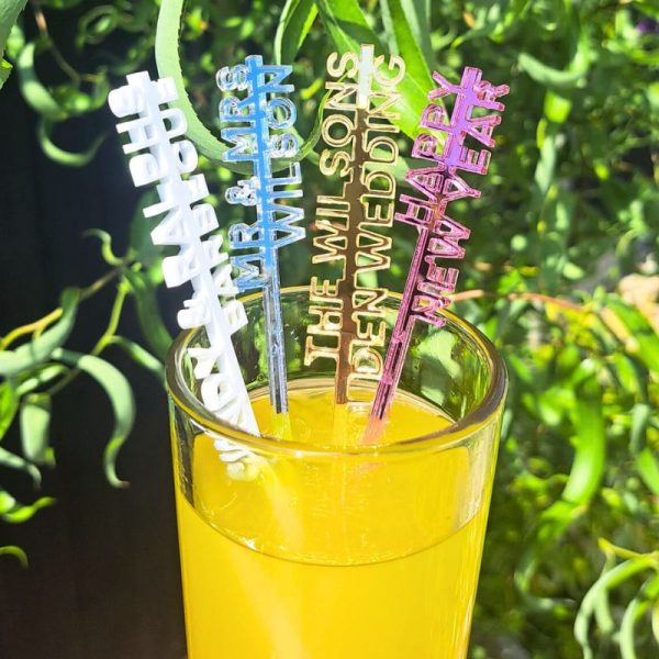Personalised Drinks Stirrers, Party Stirrers, Birthday Drinks Stirrers, Wedding Drink Stirrers, Hen Party Drinks Stirrers, Anniversary - Image 4