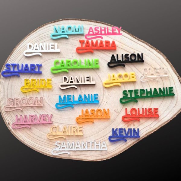 Wedding Drink Name Tags, Personalised Party Drink Markers, Custom Champagne Wedding Drink Charms, Glass Toppers, Anniversary Drinks Tags, Wine Glass Marker Charms - Image 3