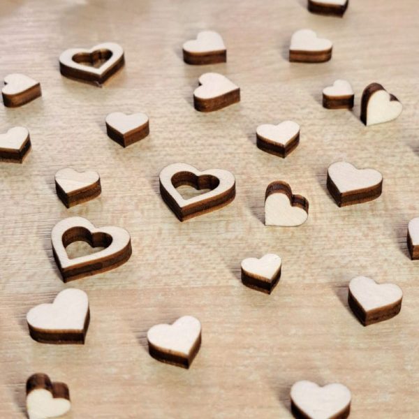 Love Heart Wooden Wedding Table Confetti Decorations Love Hearts Table Decor Anniversary Valentines Day - Image 3