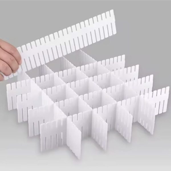 DIY Drawer Divider Household Storage Adjustable Plastic Drawer Dividers Organizer Inserts - Image 5