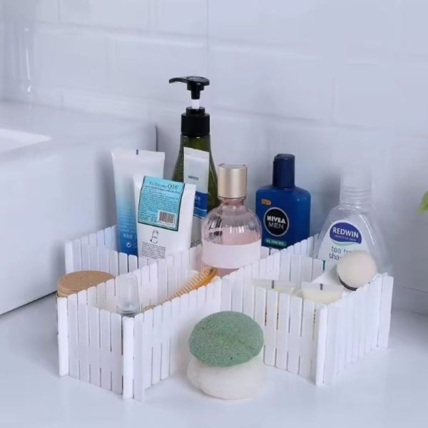 DIY Drawer Divider Household Storage Adjustable Plastic Drawer Dividers Organizer Inserts - Image 3