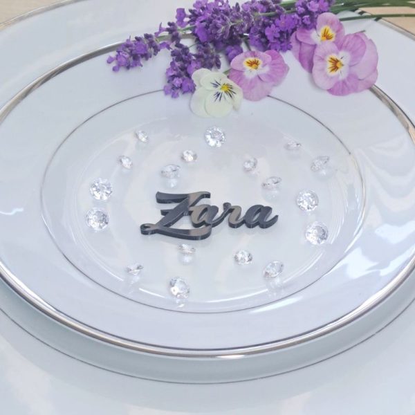 Personalised Wedding Table Names, Mirror Acrylic Cake Topper Names, Wedding Guest Personalised Names - Image 19
