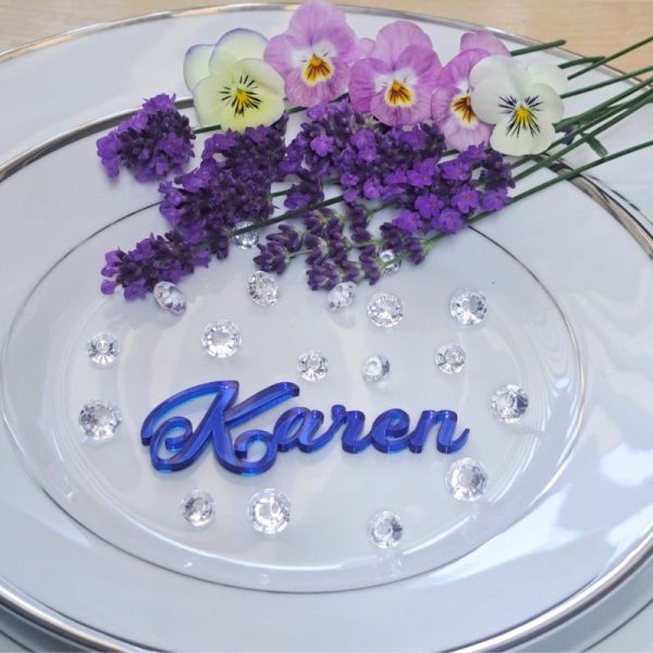 Personalised Wedding Table Names, Mirror Acrylic Cake Topper Names, Wedding Guest Personalised Names - Image 13