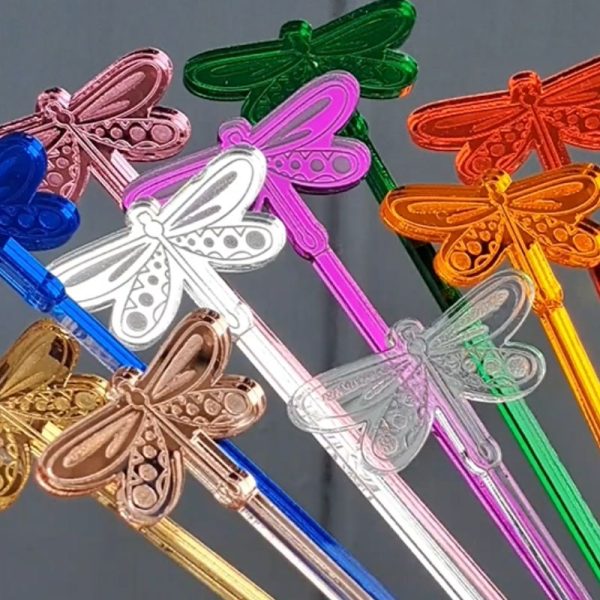 Butterfly Drinks Stirrers, Birthday Drinks Stirrers, Anniversary Drink Stirrers, Hen Party Drinks Stirrers, Weddng Swizzle Sticks - Image 4