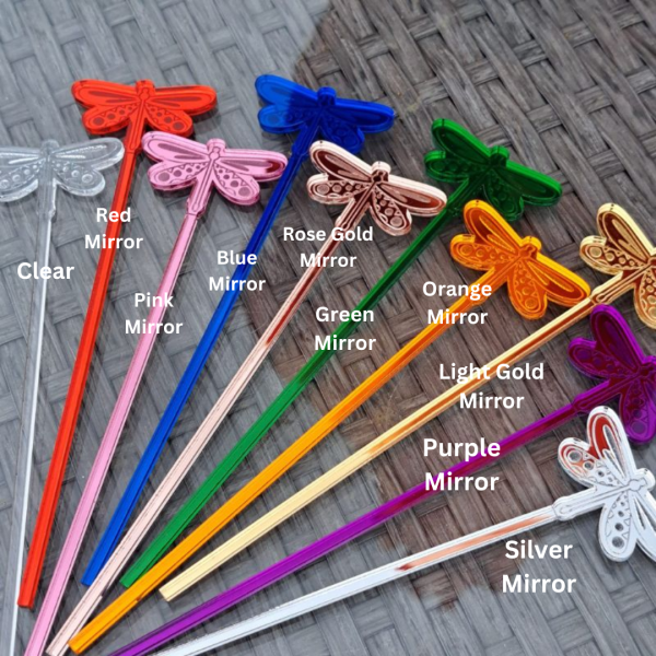 Butterfly Drinks Stirrers, Birthday Drinks Stirrers, Anniversary Drink Stirrers, Hen Party Drinks Stirrers, Weddng Swizzle Sticks - Image 3