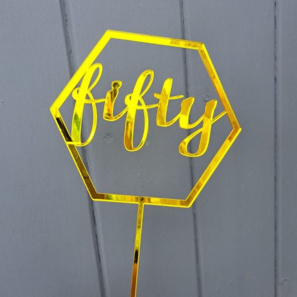 Age Birthday Cake Topper, Mirror Acrylic Personalised Birthday Cake Toppers, Party Cake Decorations, Number Cake Topper - Image 3