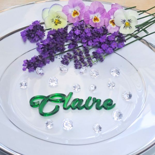 Personalised Wedding Table Names, Mirror Acrylic Cake Topper Names, Wedding Guest Personalised Names - Image 14