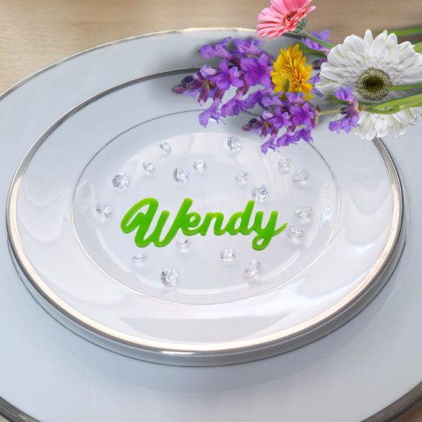 Personalised Wedding Table Names, Mirror Acrylic Cake Topper Names, Wedding Guest Personalised Names - Image 18