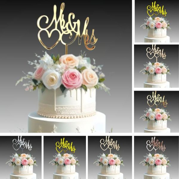 Mr & Mrs Cake Topper