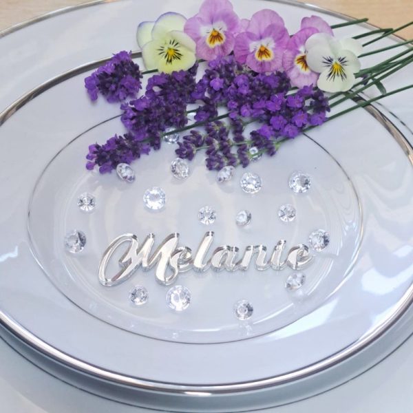 Personalised Wedding Table Names, Mirror Acrylic Cake Topper Names, Wedding Guest Personalised Names - Image 12