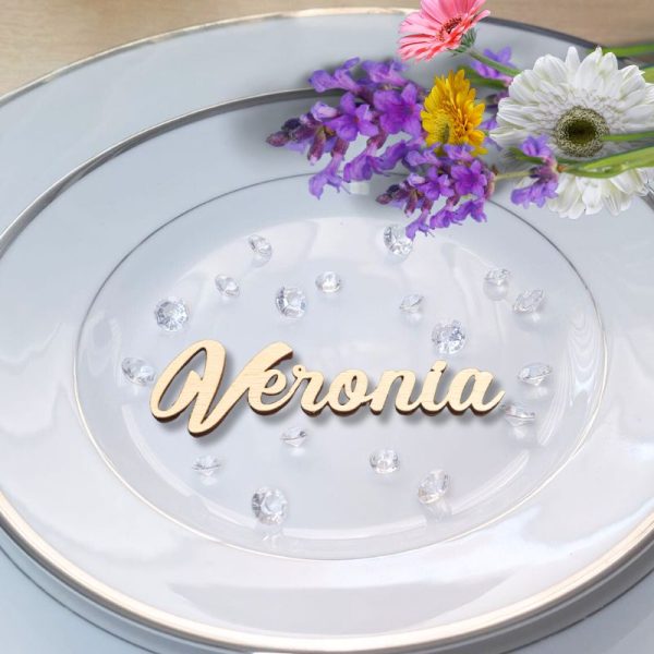 Personalised Wedding Table Names, Mirror Acrylic Cake Topper Names, Wedding Guest Personalised Names - Image 24