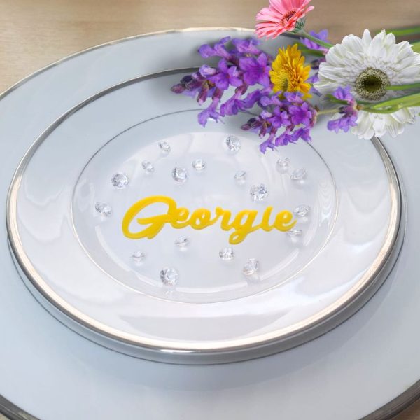 Personalised Wedding Table Names, Mirror Acrylic Cake Topper Names, Wedding Guest Personalised Names - Image 21