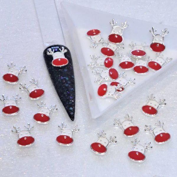 Reindeer Rudolph Christmas Alloy Charm x 1 Piece Design S