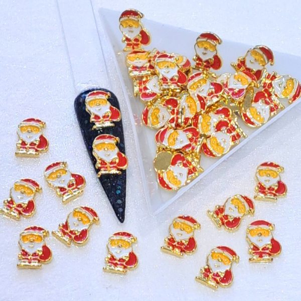 Father Christmas Alloy Charm x 1 Piece Design P
