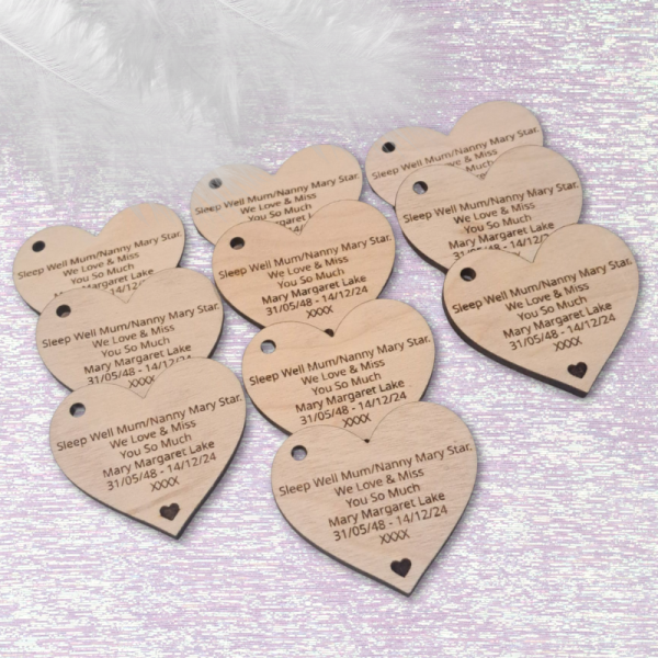 Funeral Favours Personalised Memorial Tributes Remembrance In Loving Memory Tokens, Memory Keepsake Pocket Hug - Image 3