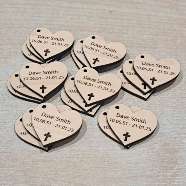 Funeral Favours Personalised Memorial Tributes Remembrance In Loving Memory Tokens, Memory Keepsake Pocket Hug - Image 7