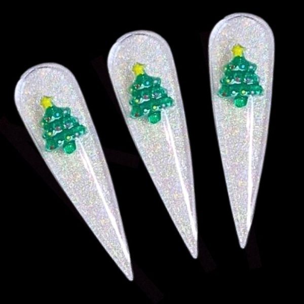 Christmas Acrylic Charms Christmas Trees Nail Art And Craft Design 3