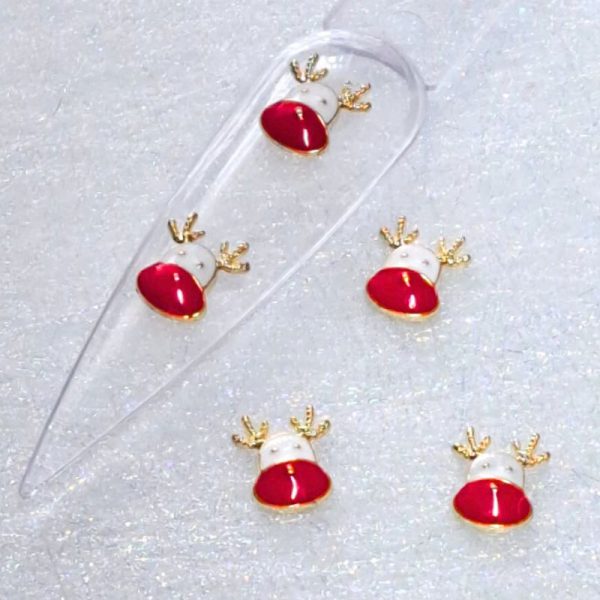 Christmas Rudolph Reindeer Gold Alloy