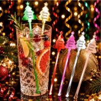Christmas Drinks Stirrers, Personalised Xmas Tree Drinks Stirrers, Xmas Party Stirrers, Birthday Drinks Stirrers, Wedding Drink Stirrers