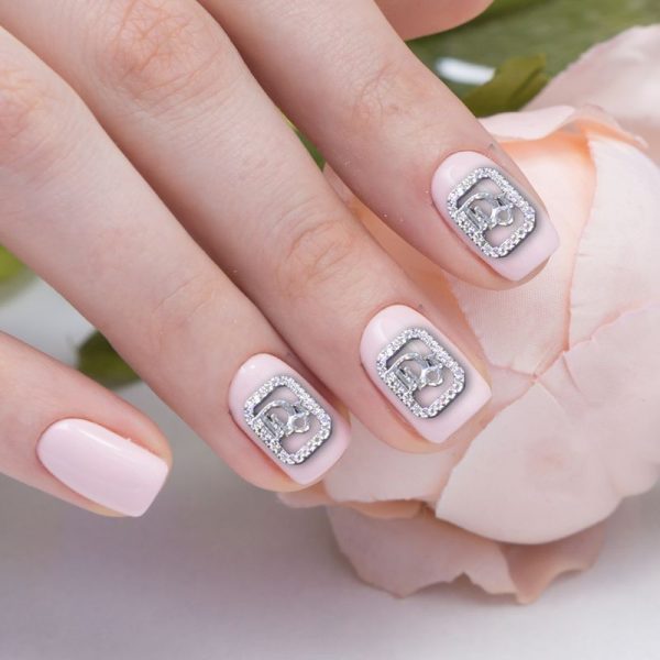 Silver Designer Inspired Nail Art Charms Design 151 - Image 2