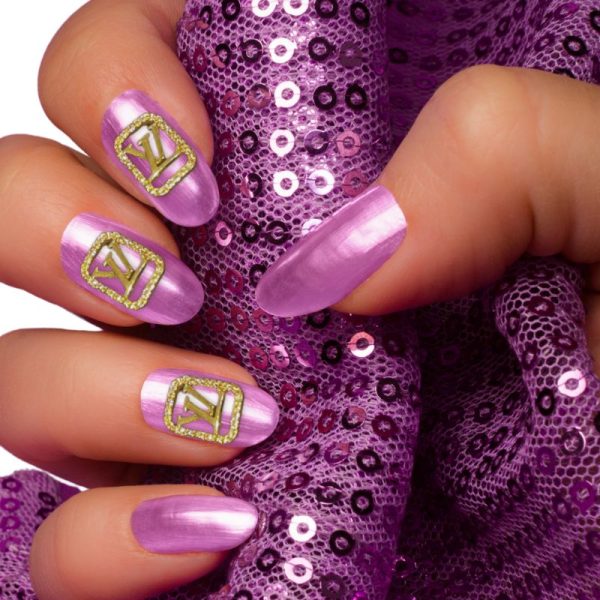 Gold Designer Inspired Nail Art Charms Piece Design 157 - Image 2