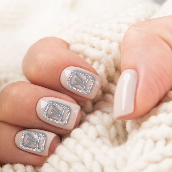 Silver Designer Inspired Nail Art Charms Design 159 - Image 2