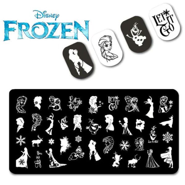 Frozen Nail Stamping Plate Design 061, Disney Frozen Nail Art Stamping Plate - Image 2