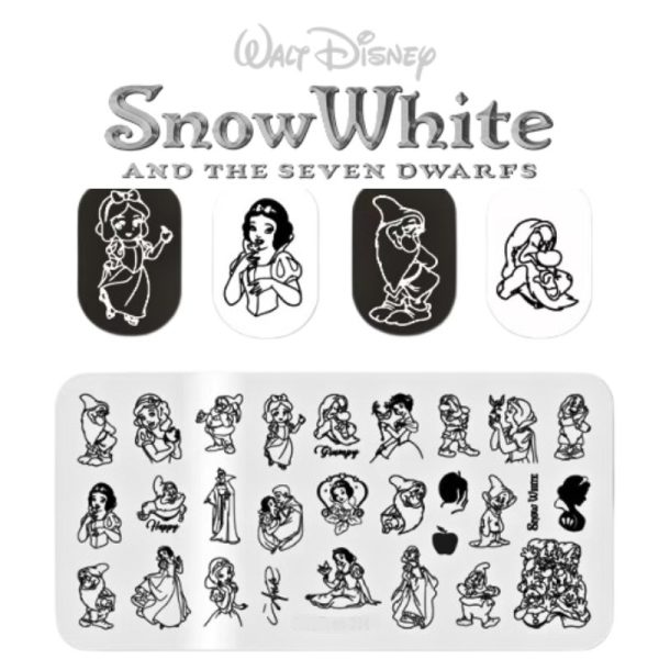 Snow White Nail Art Stamping Plate 234, Disney Snow White Nail Stamping Plates - Image 2