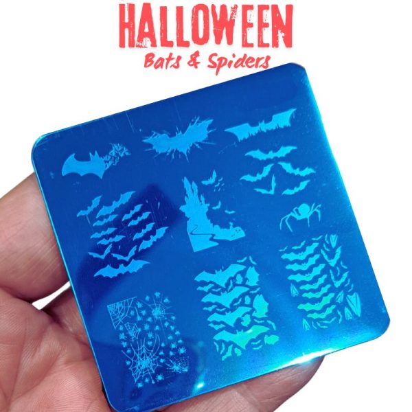 Halloween Bats & Spiders Nail Art Stamping Plate