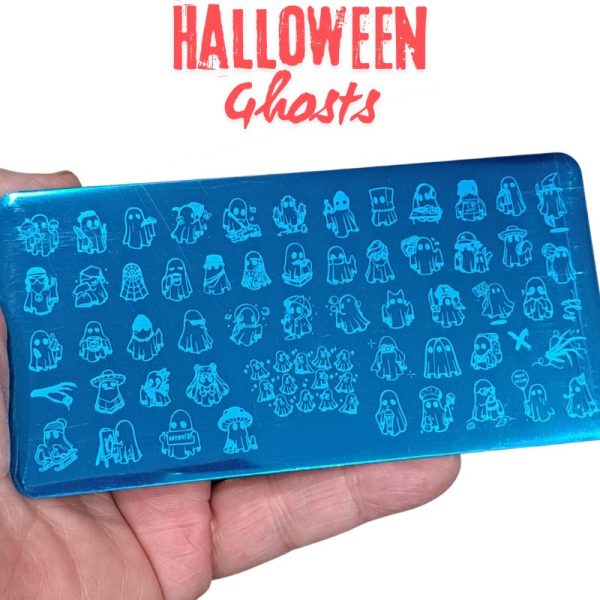 Halloween Ghosts Nail Art Stamping Plate 176 (