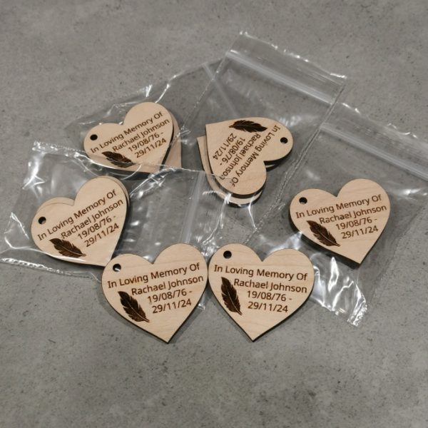 Funeral Favours Personalised Memorial Tributes Remembrance In Loving Memory Tokens, Memory Keepsake Pocket Hug - Image 19