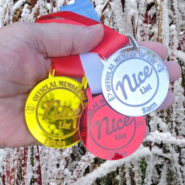 Santas Nice List Medal, Personalised Santa's Nice List Name Medal, Xmas Eve Box Gifts - Image 6