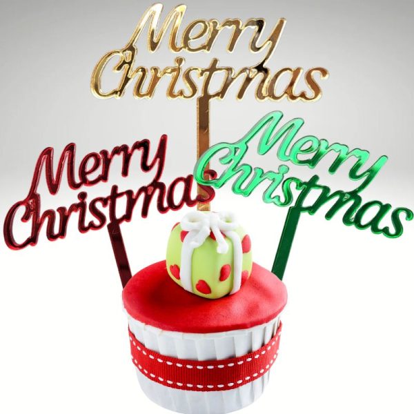 Merry Christmas Cupcake Topper